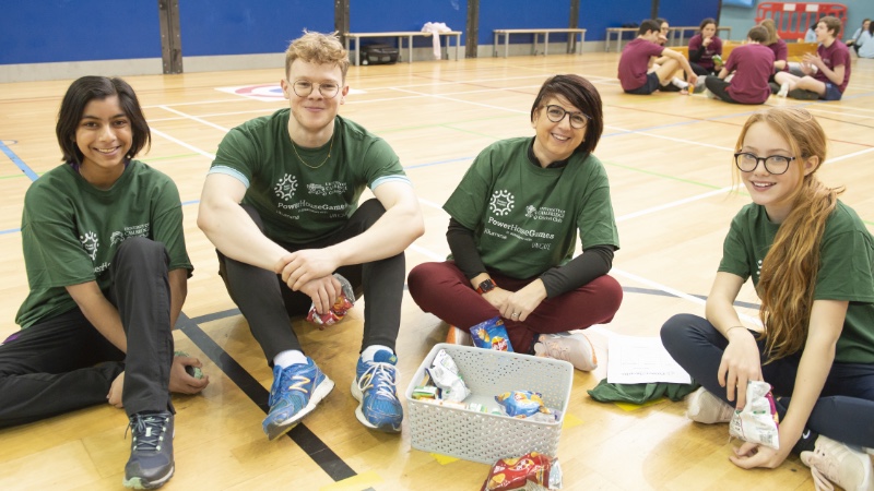 Getting to know students, corporate volunteers and school children at the PowerHouseGames